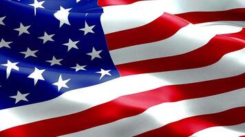 animation en boucle parfaite du drapeau américain. résolution 4k video