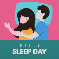 World sleep day background illustrtaion vector