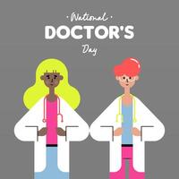 National Doctor's Day Illustration Background vector