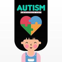plano mundo autismo conciencia día ilustración antecedentes vector