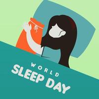 World sleep day background illustrtaion vector