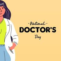 nacional del doctor día ilustración antecedentes vector