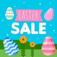 Easter sale banner background illustration vector