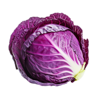 AI generated Fresh red cabbage png isolated on transparent background