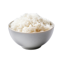 ai gegenereerd vers wite rijst- kom PNG geïsoleerd Aan transparant achtergrond