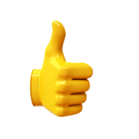 AI generated Thumbs up emoji png isolated on transparent background