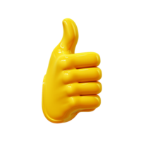 AI generated Thumbs up emoji png isolated on transparent background