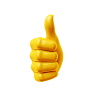 AI generated Thumbs up emoji png isolated on transparent background