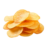 ai generiert Kartoffel Chips isoliert auf transparent Hintergrund png