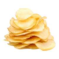 ai gegenereerd aardappel chips geïsoleerd Aan transparant achtergrond PNG