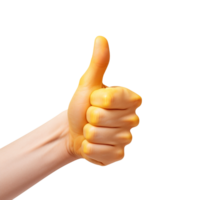 AI generated Thumbs up emoji png isolated on transparent background