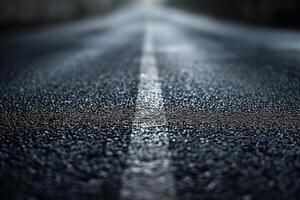 AI generated close up picture of asphalt road bokeh style background with generative ai photo