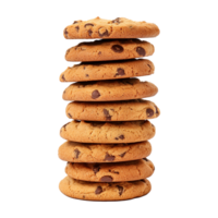 AI generated Stack of cookies isolated on transparent background png