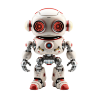 AI generated 3d cute robot character isolated on transparent background png