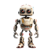 AI generated 3d cute robot character isolated on transparent background png