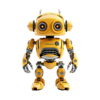 AI generated 3d cute robot character isolated on transparent background png