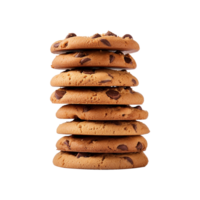 AI generated Stack of cookies isolated on transparent background png