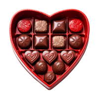 ai generado 3d corazón forma amor chocolate aislado en transparente antecedentes png