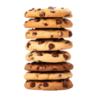 AI generated Stack of cookies isolated on transparent background png