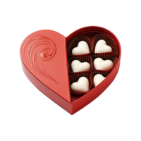 ai generado 3d corazón forma amor chocolate aislado en transparente antecedentes png