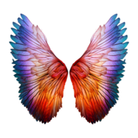 AI generated Angel wings ornament isolated on a transparent background png