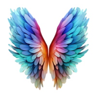 ai généré ange ailes ornement isolé sur une transparent Contexte png