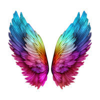 AI generated Angel wings ornament isolated on a transparent background png