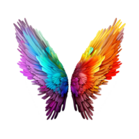 AI generated Angel wings ornament isolated on a transparent background png