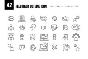 feedback related outline icon pixel perfect designed for web or mobile app, vector outline icon design