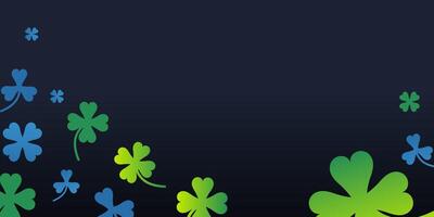 St. Patrick's Day abstract with green clover flat background vector