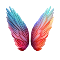 AI generated Color wing png isolated on transparent background