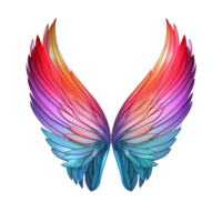 AI generated Color wing png isolated on transparent background