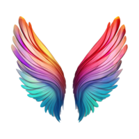 AI generated Color wing png isolated on transparent background