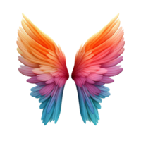 AI generated Color wing png isolated on transparent background