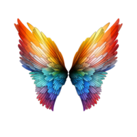 AI generated Color wing png isolated on transparent background