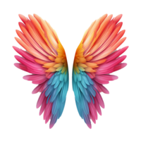 AI generated Color wing png isolated on transparent background