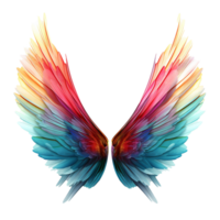 AI generated Color wing png isolated on transparent background