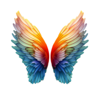 AI generated Color wing png isolated on transparent background