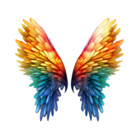 AI generated Color wing png isolated on transparent background