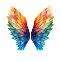 AI generated Color wing png isolated on transparent background