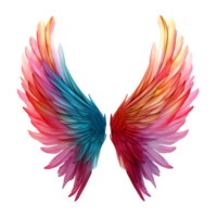 AI generated Color wing png isolated on transparent background