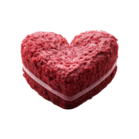 AI generated 3d  heart shape love chocolate isolated on transparent background png