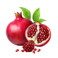 AI generated Pomegranate ripe sweet fruit png isolated on transparent background