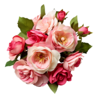 AI generated Rose flower 3d render isolated on transparent background png