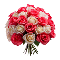 ai gerado rosa flor 3d render isolado em transparente fundo png