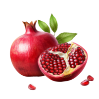 AI generated Pomegranate ripe sweet fruit png isolated on transparent background