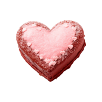 AI generated 3d  heart shape love chocolate isolated on transparent background png