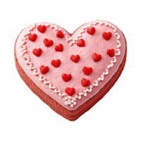 AI generated 3d  heart shape love chocolate isolated on transparent background png