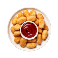 ai genererad gott kyckling nuggets png isolerat på transparent bakgrund