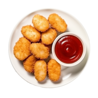 AI generated Tasty chicken nuggets png isolated on transparent background